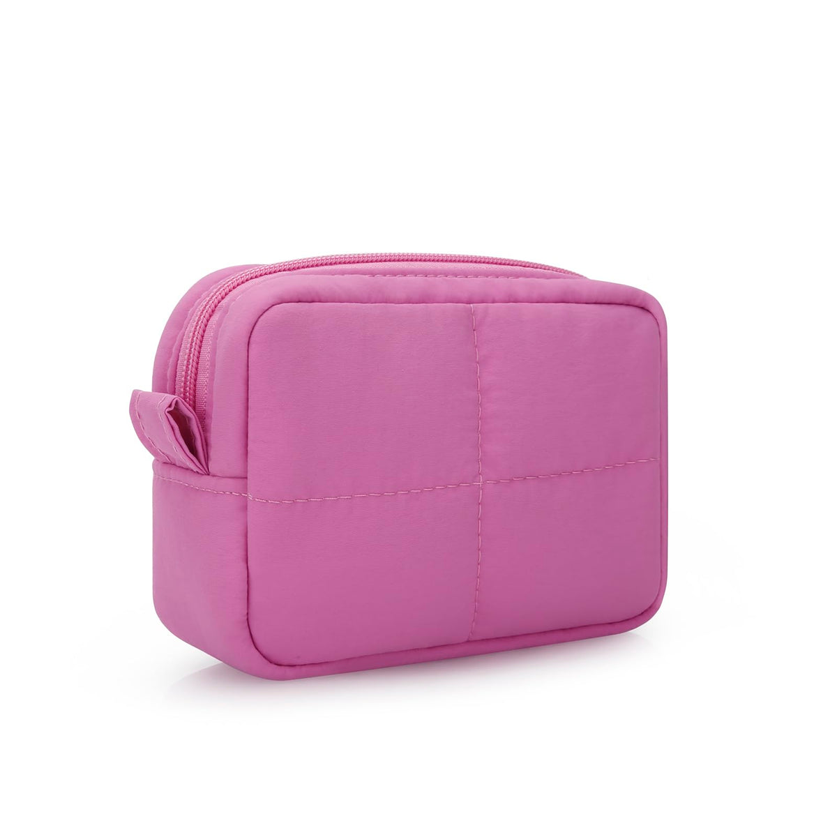 JINSI Small Makeup Bag for Purse, Quilted Travel Cosmetic Bag, Zipper Cosmetic Pouch Organizer Toiletry Bag, Make Up Bags for Women Girls, Rose - thewildfolk JINSI Small Makeup Bag for Purse, Quilted Travel Cosmetic Bag, Zipper Cosmetic Pouch Organizer Toiletry Bag, Make Up Bags for Women Girls, Rose