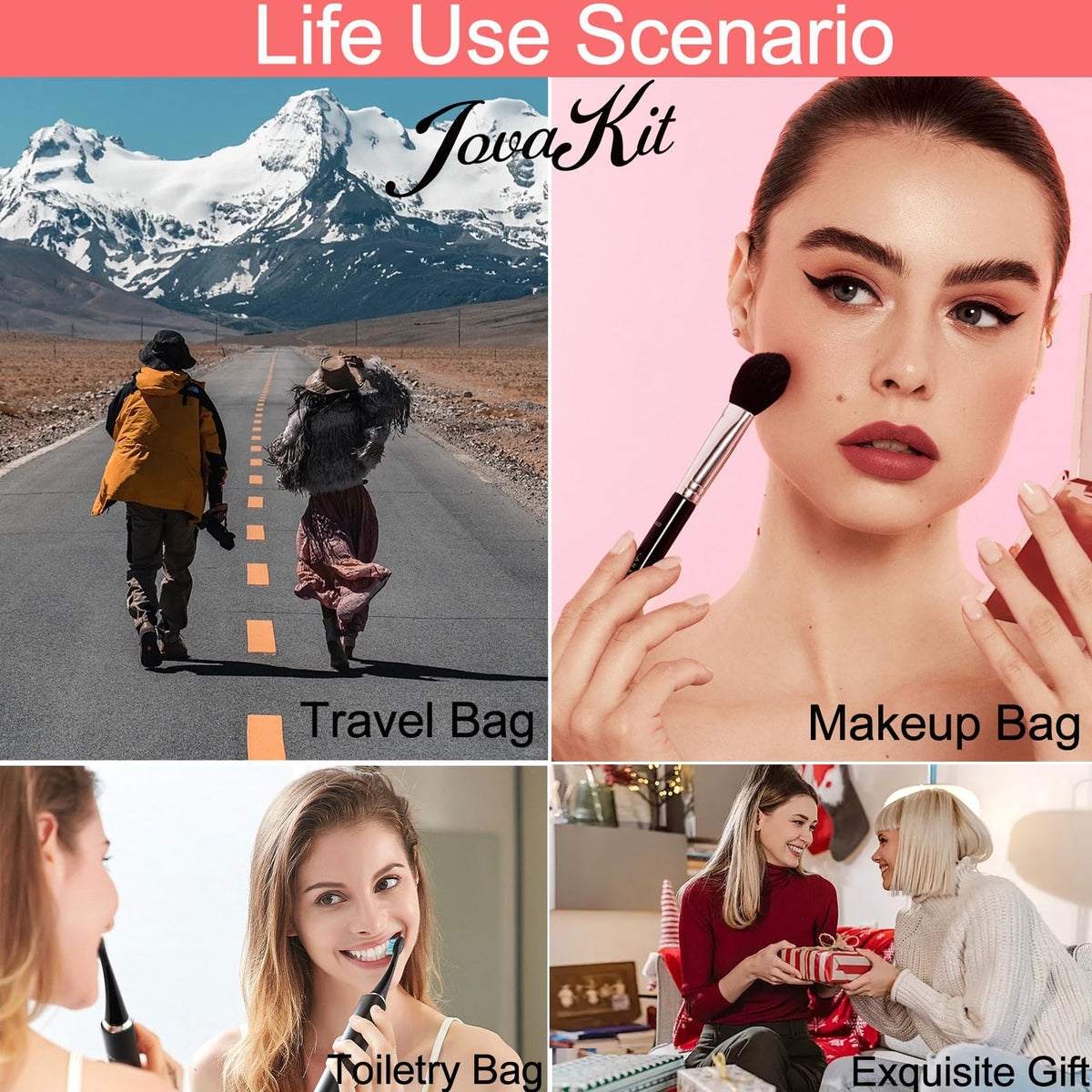 JOVAKIT Travel Makeup Bag Cosmetic Bag for Women, Fashion Christmas Gifts, Plush Zipper Make Up Pouch, Large Capacity Toiletry Organizer Makeup, Portable Storage Bag Trendy Stuff (White) - thewildfolk JOVAKIT Travel Makeup Bag Cosmetic Bag for Women, Fashion Christmas Gifts, Plush Zipper Make Up Pouch, Large Capacity Toiletry Organizer Makeup, Portable Storage Bag Trendy Stuff (White)