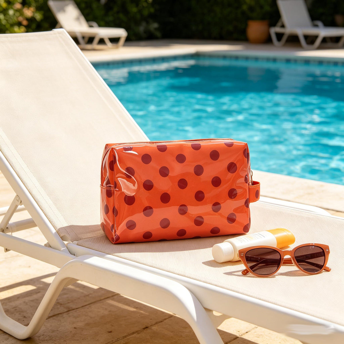 JQWYGB Small Polka Dots Cosmetic Bags Women’s PVC Makeup Purse Waterproof Toiletry Bag Multi-Use Cosmetic Pouch Travel Work - thewildfolk JQWYGB Small Polka Dots Cosmetic Bags Women’s PVC Makeup Purse Waterproof Toiletry Bag Multi-Use Cosmetic Pouch Travel Work