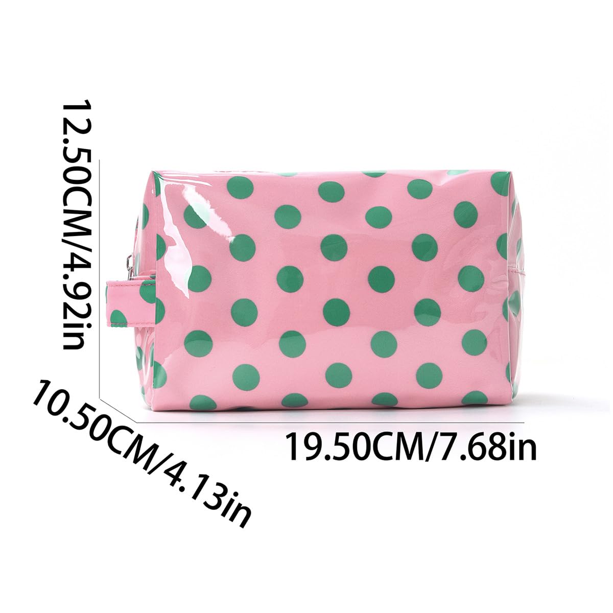 JQWYGB Small Polka Dots Cosmetic Bags Women’s PVC Makeup Purse Waterproof Toiletry Bag Multi-Use Cosmetic Pouch Travel Work - thewildfolk JQWYGB Small Polka Dots Cosmetic Bags Women’s PVC Makeup Purse Waterproof Toiletry Bag Multi-Use Cosmetic Pouch Travel Work