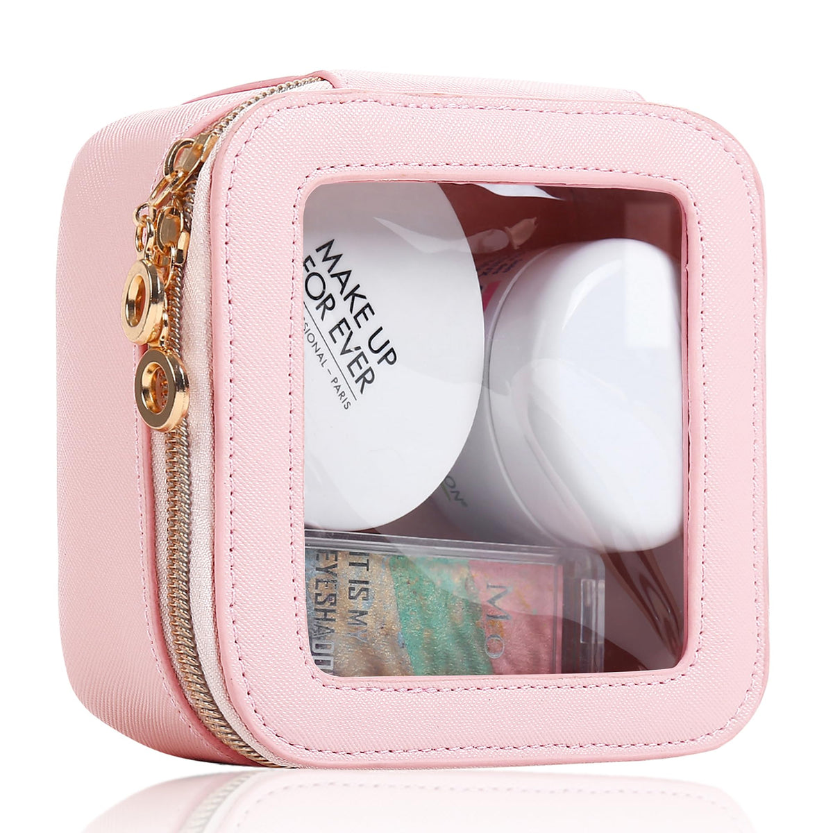JRQCSJY Small Clear Makeup Bag for Purse, Cute Mini Clear Cosmetic Bag Case Organizer, TSA Approved Square Small Makeup Case Pouch with Zipper, Car Travel Purse Essentials for Women (Pink, S) - thewildfolk JRQCSJY Small Clear Makeup Bag for Purse, Cute Mini Clear Cosmetic Bag Case Organizer, TSA Approved Square Small Makeup Case Pouch with Zipper, Car Travel Purse Essentials for Women (Pink, S)