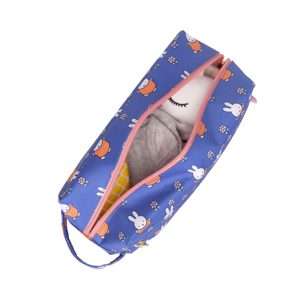 JuJuBe Miffy Flower Fields Travel Makeup Bag for Women, Portable Cosmetic Toiletry Bag, Zipper Makeup Organizer Pouch for Skincare, Brushes & Accessories - thewildfolk JuJuBe Miffy Flower Fields Travel Makeup Bag for Women, Portable Cosmetic Toiletry Bag, Zipper Makeup Organizer Pouch for Skincare, Brushes & Accessories