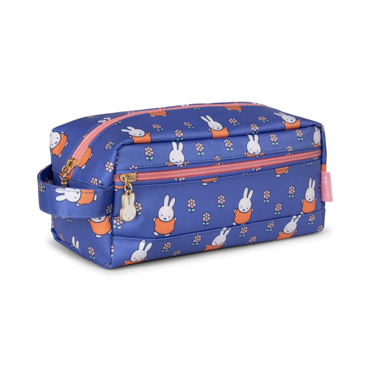 JuJuBe Miffy Flower Fields Travel Makeup Bag for Women, Portable Cosmetic Toiletry Bag, Zipper Makeup Organizer Pouch for Skincare, Brushes & Accessories - thewildfolk JuJuBe Miffy Flower Fields Travel Makeup Bag for Women, Portable Cosmetic Toiletry Bag, Zipper Makeup Organizer Pouch for Skincare, Brushes & Accessories