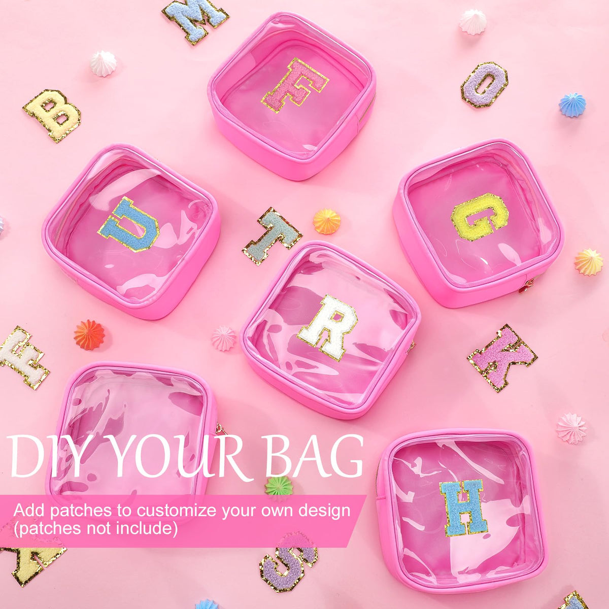 Kacctyen 12 Pcs Mini Square Makeup Bag 5.12 Inch Small Pink Nylon Pouch for Purse Mini Transparent Nylon Pouch with Zipper Small Cosmetic Travel Makeup Bag Purse Organizer for Women - thewildfolk Kacctyen 12 Pcs Mini Square Makeup Bag 5.12 Inch Small Pink Nylon Pouch for Purse Mini Transparent Nylon Pouch with Zipper Small Cosmetic Travel Makeup Bag Purse Organizer for Women
