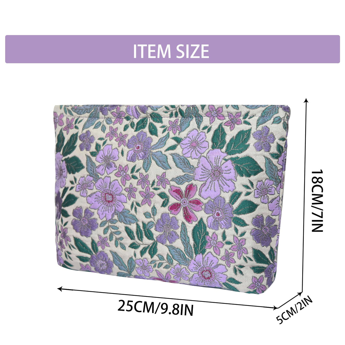 KeYaMee Make Up Bag Cosmetic Bags for Travel Women Floral Organizer Pouch - thewildfolk KeYaMee Make Up Bag Cosmetic Bags for Travel Women Floral Organizer Pouch