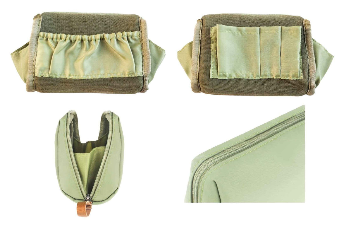 Kososuru Small Makeup Bag for Purse Portable Waterproof Cosmetic Bag Travel Makeup Pouch for Women (Green, Square) - thewildfolk Kososuru Small Makeup Bag for Purse Portable Waterproof Cosmetic Bag Travel Makeup Pouch for Women (Green, Square)