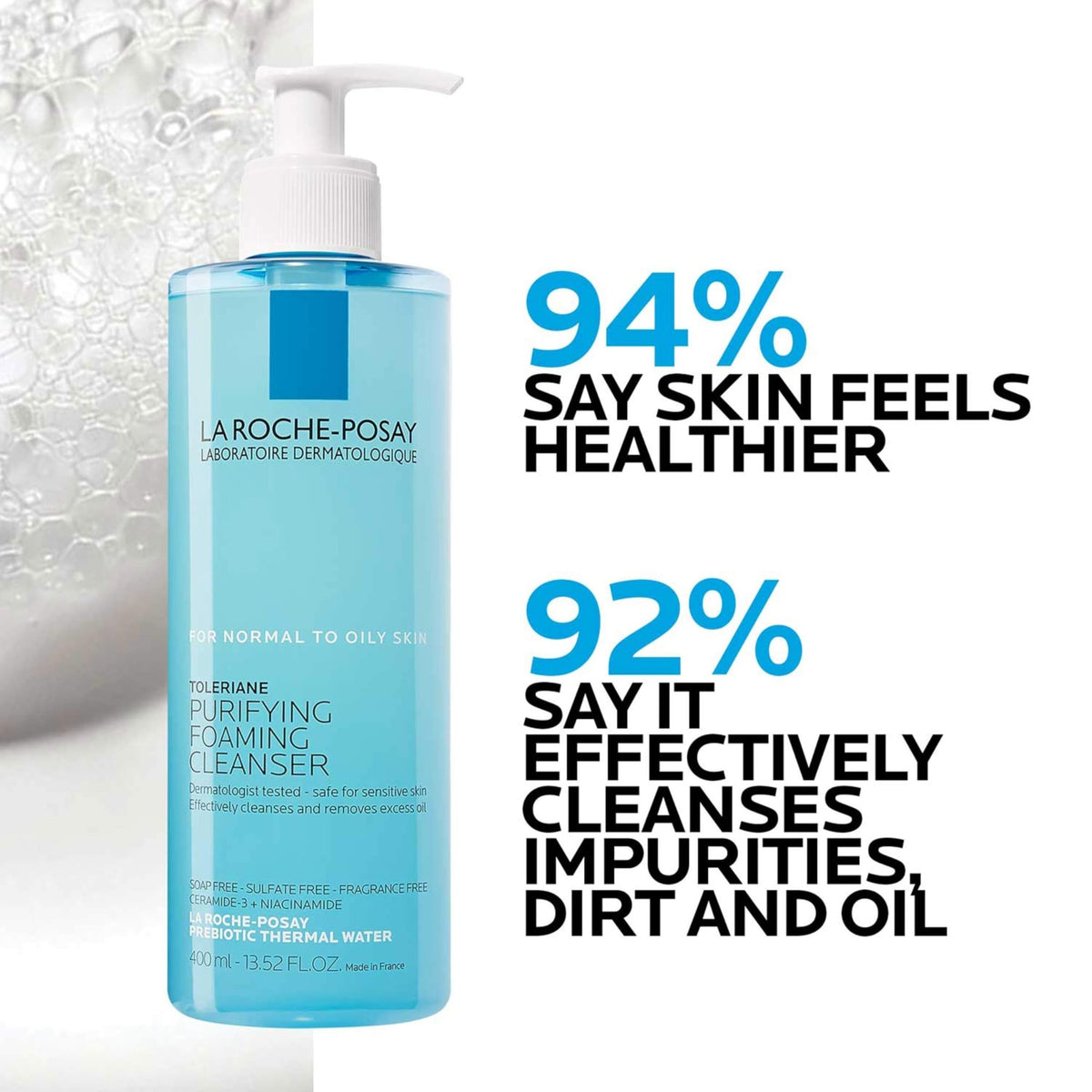 La Roche-Posay Toleriane Purifying Foaming Facial Cleanser, 13.52oz - thewildfolk La Roche-Posay Toleriane Purifying Foaming Facial Cleanser, 13.52oz