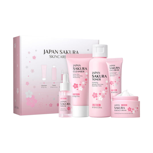 LAIKOU Skin Care Set JAPAN SAKURA Women Beauty Gift Sets Skin Care Kit 5pcs - thewildfolk LAIKOU Skin Care Set JAPAN SAKURA Women Beauty Gift Sets Skin Care Kit 5pcs