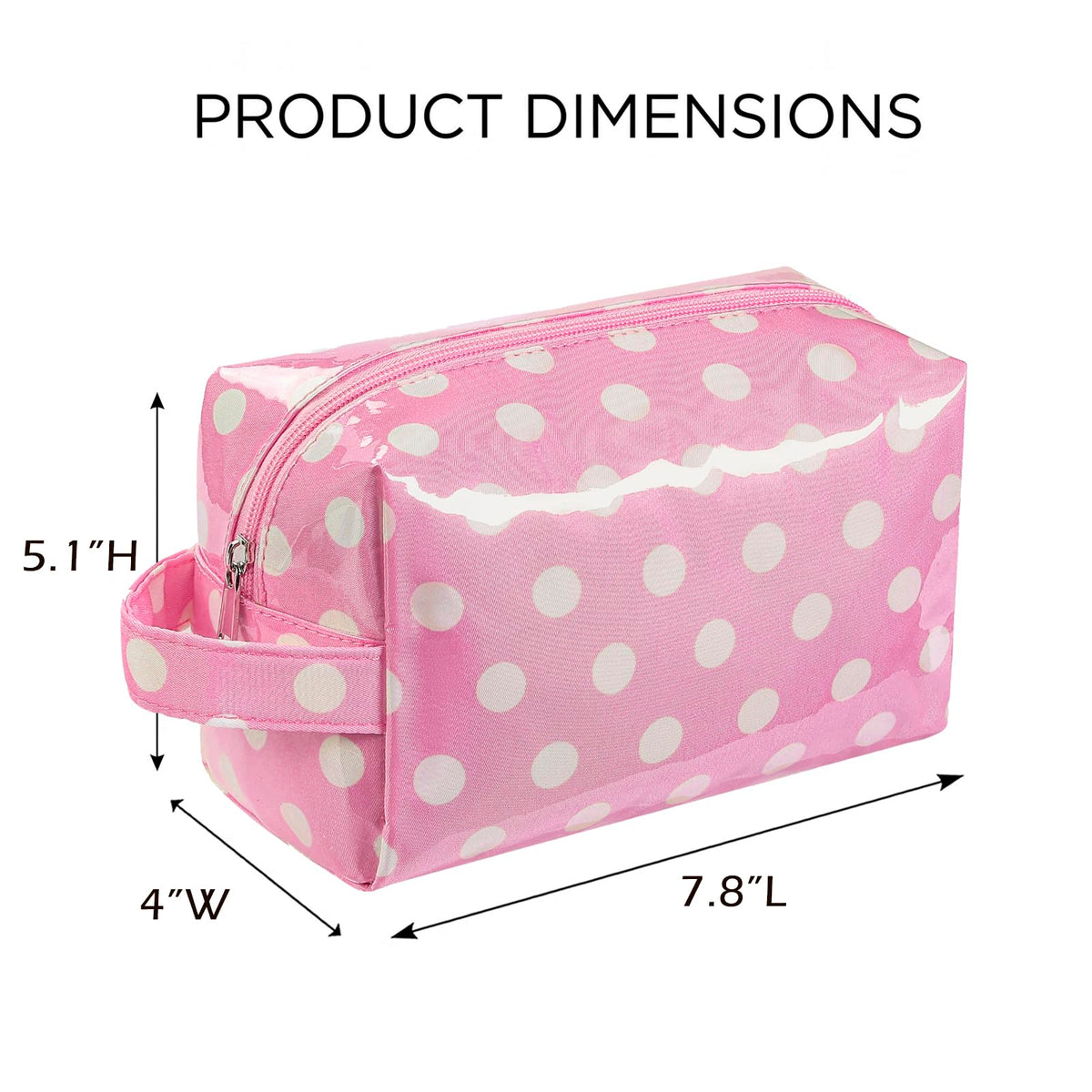 Lestikave PVC Striped Clear Coated Waterproof Makeup Bag(17Light Pink) - thewildfolk Lestikave PVC Striped Clear Coated Waterproof Makeup Bag(17Light Pink)