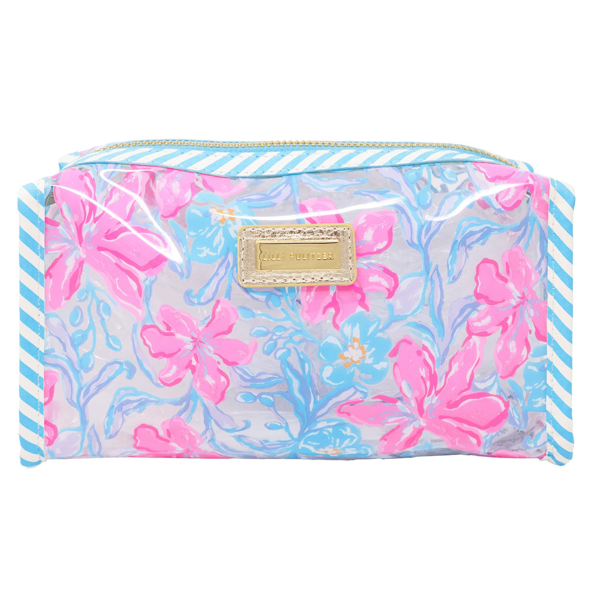 Lilly Pulitzer Vinyl Pouch, Beachside Haven - thewildfolk Lilly Pulitzer Vinyl Pouch, Beachside Haven