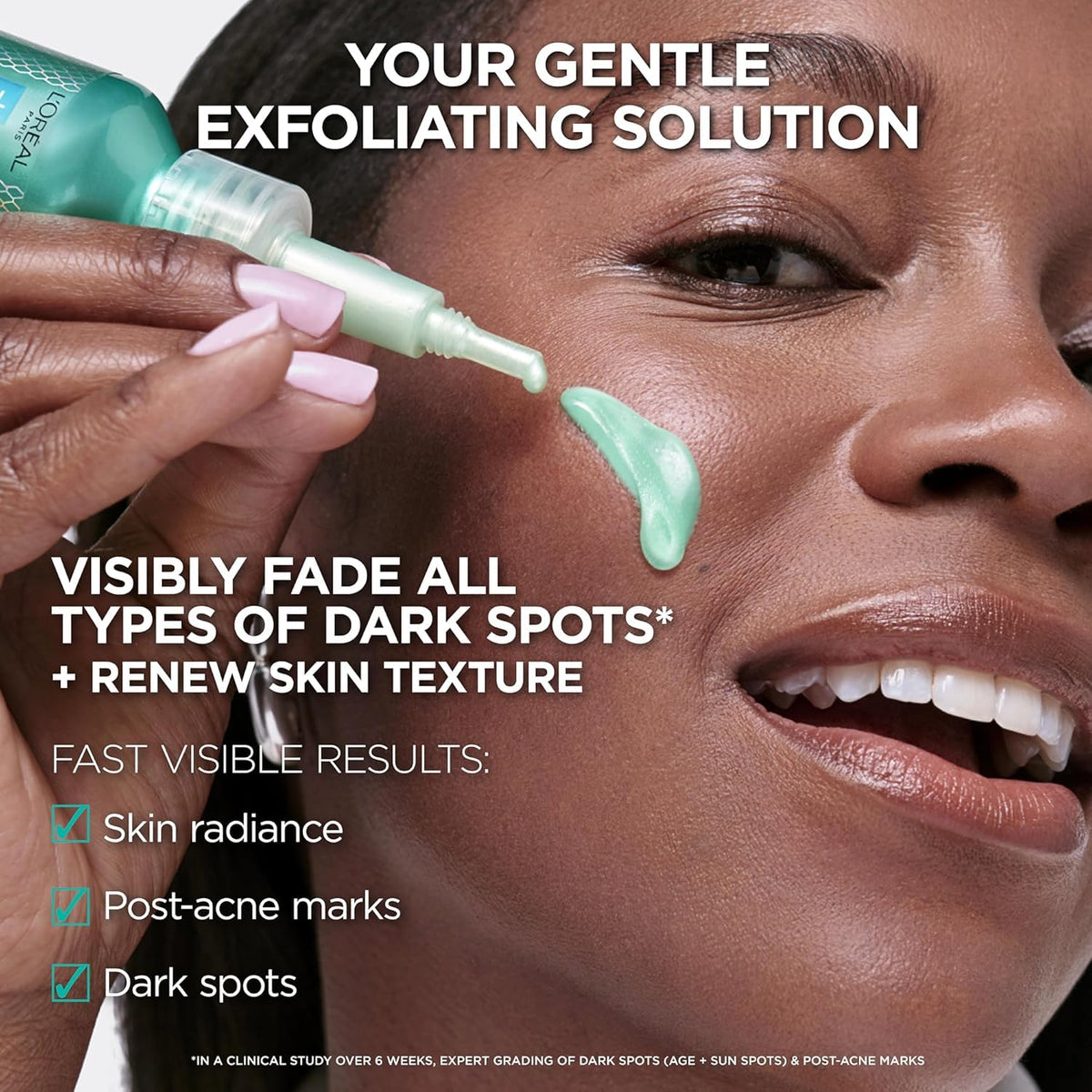 L'Oreal Paris Bright Reveal Dark Spot Exfoliant Peel, 25% AHA BHA PHA Face Exfoliator Solution, Gentle Skincare to Visibly Reduce Dark Spots and Renew Skin Texture, Includes SPF Lotion Sample - thewildfolk L'Oreal Paris Bright Reveal Dark Spot Exfoliant Peel, 25% AHA BHA PHA Face Exfoliator Solution, Gentle Skincare to Visibly Reduce Dark Spots and Renew Skin Texture, Includes SPF Lotion Sample