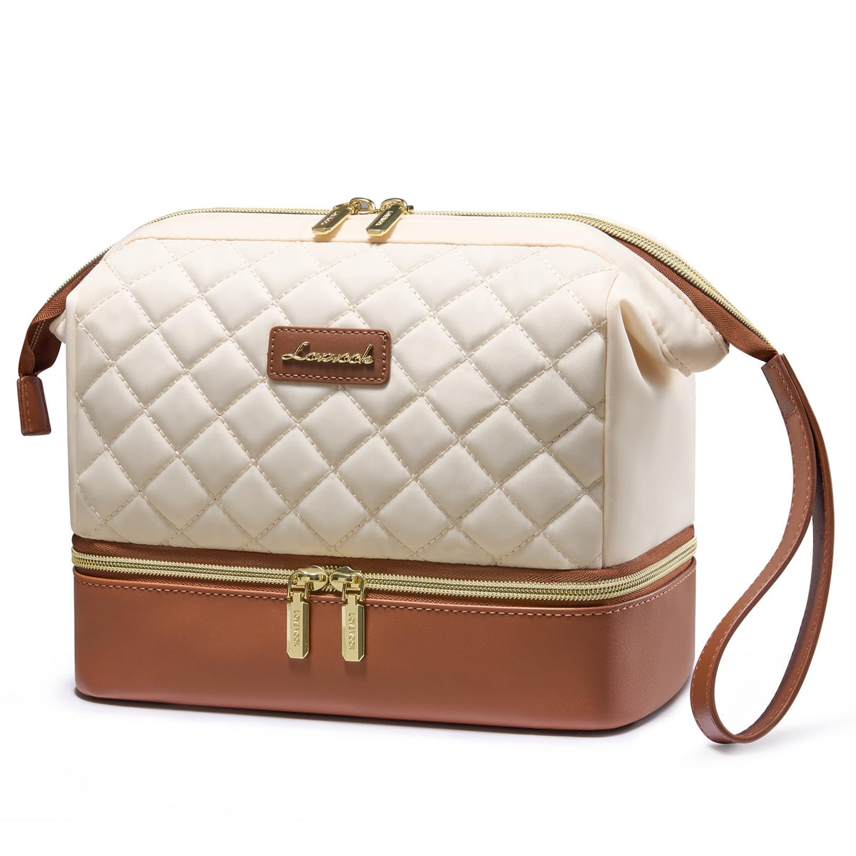 LOVEVOOK Travel Makeup Bag, Portable Double Layer Cosmetic Bag For Women - thewildfolk LOVEVOOK Travel Makeup Bag, Portable Double Layer Cosmetic Bag For Women