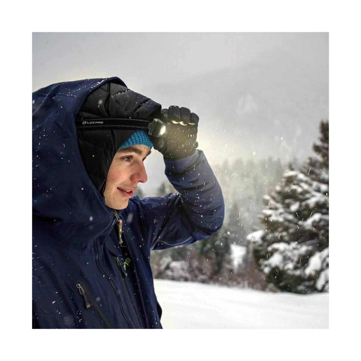 Luxpro LP738 Waterproof Multi-Color Ultralight LED Rechargeable Headlamp