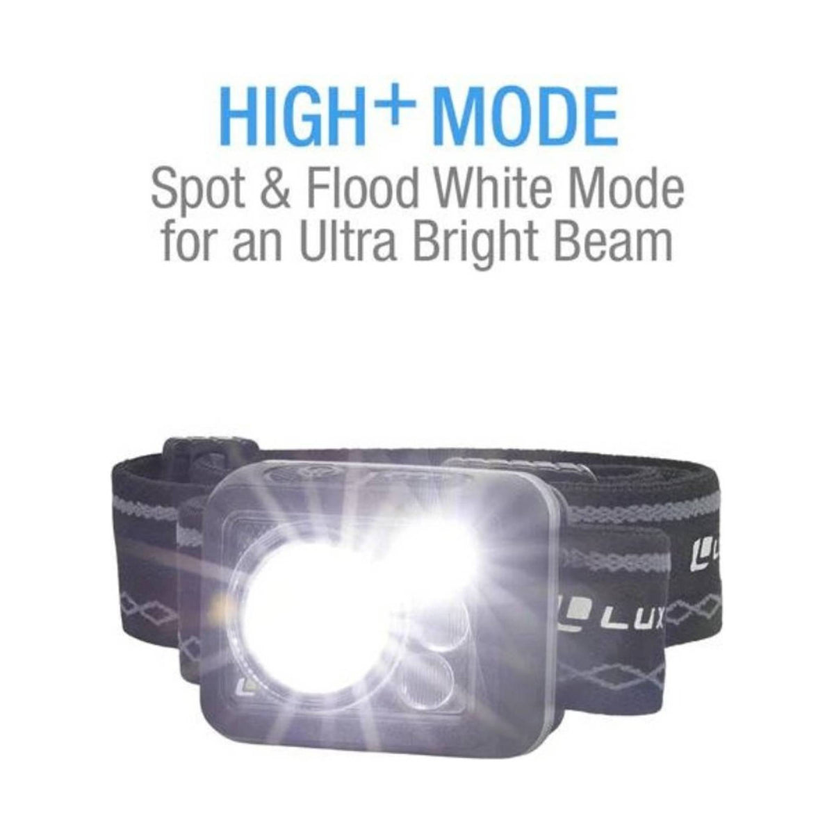 Luxpro LP738 Waterproof Multi-Color Ultralight LED Rechargeable Headlamp