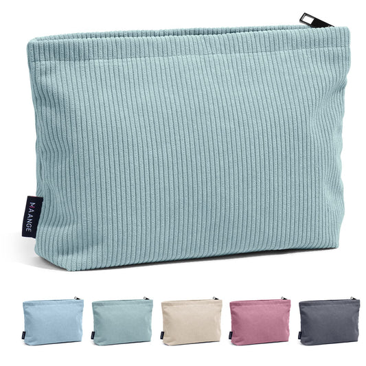 MAANGE Small Makeup Bag For Purse, Travel Cosmetic Bag Makeup Pouch Corduroy Portable Versatile Zipper Pouch For Women (GREEN) - thewildfolk MAANGE Small Makeup Bag For Purse, Travel Cosmetic Bag Makeup Pouch Corduroy Portable Versatile Zipper Pouch For Women (GREEN)