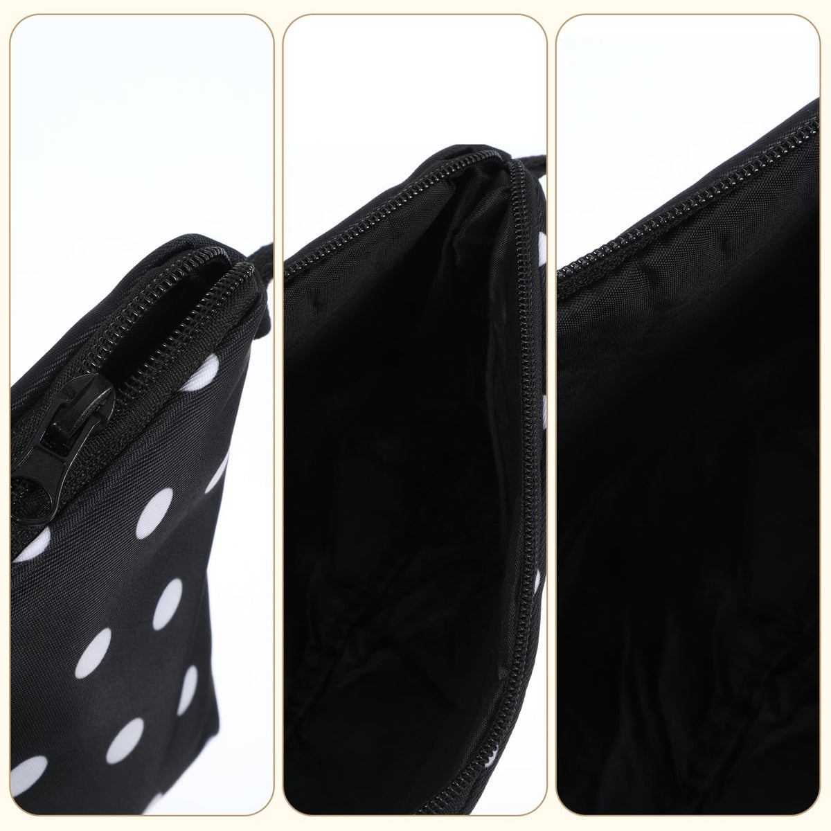 Mabor Polka Dot Makeup Bag for Women Lightweight Travel Cosmetic Pouch - thewildfolk Mabor Polka Dot Makeup Bag for Women Lightweight Travel Cosmetic Pouch