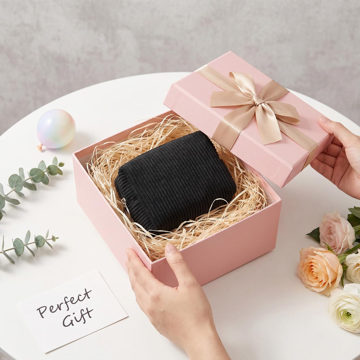 MAGEFY Corduroy Makeup Bag - Small Travel Cosmetic Pouch for Women, Portable Mini Zipper Purse with Everyday Essentials for Office, or Trip (Black) - thewildfolk MAGEFY Corduroy Makeup Bag - Small Travel Cosmetic Pouch for Women, Portable Mini Zipper Purse with Everyday Essentials for Office, or Trip (Black)