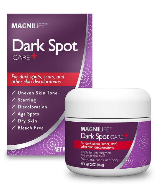 MagniLife Dark Spot Care, 2 oz, No Bleach Formula for Pigmentation, Liver Spots, Scars, Discoloration & Uneven Skin Tone, With Bearberry & Licorice Root Extract, For Face, Chest, Hands and Body - thewildfolk MagniLife Dark Spot Care, 2 oz, No Bleach Formula for Pigmentation, Liver Spots, Scars, Discoloration & Uneven Skin Tone, With Bearberry & Licorice Root Extract, For Face, Chest, Hands and Body