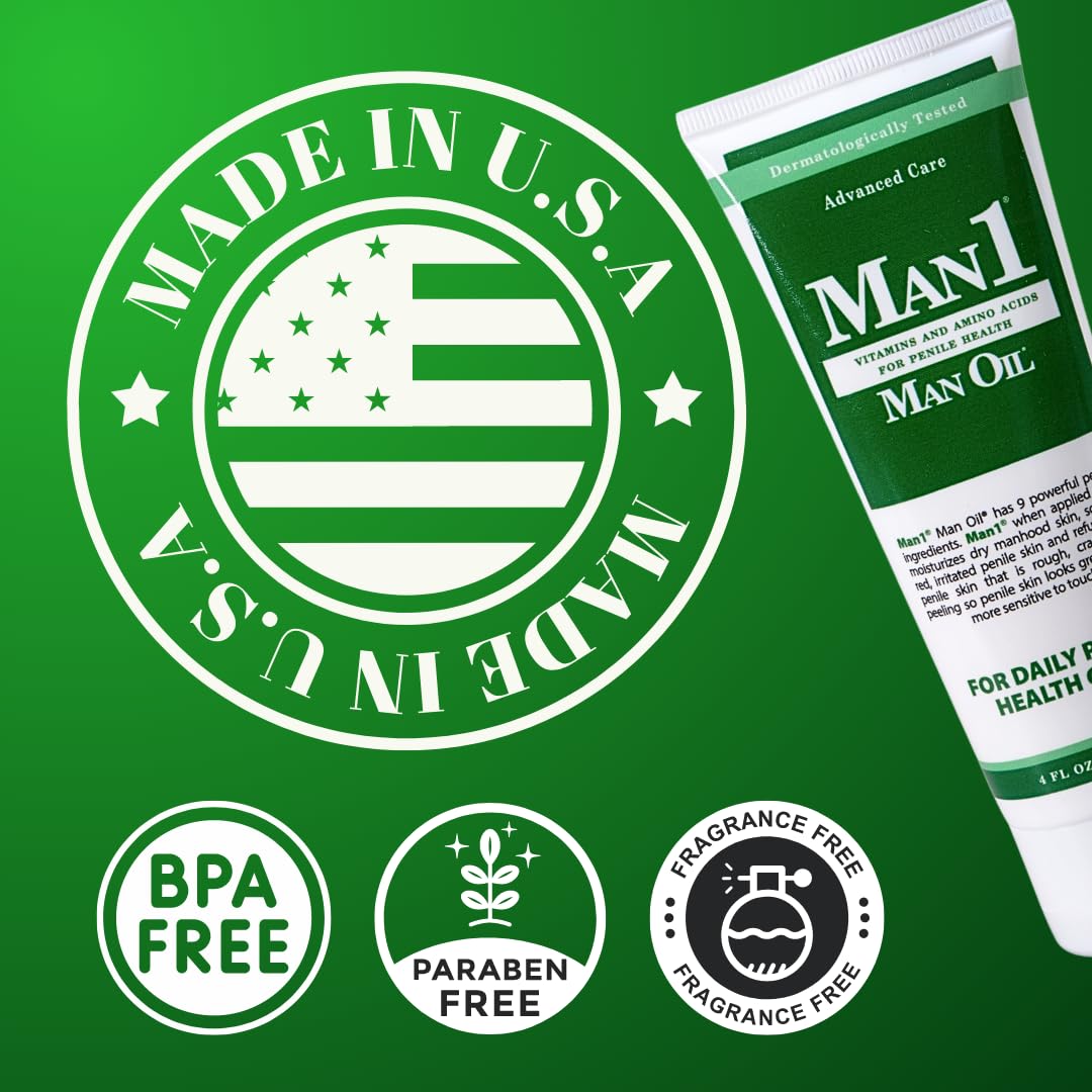 Man1 Man Oil Penile Health Cream - Advanced Care, treat dry, red, cracked, discolored, irritated or peeling male skin - thewildfolk Man1 Man Oil Penile Health Cream - Advanced Care, treat dry, red, cracked, discolored, irritated or peeling male skin