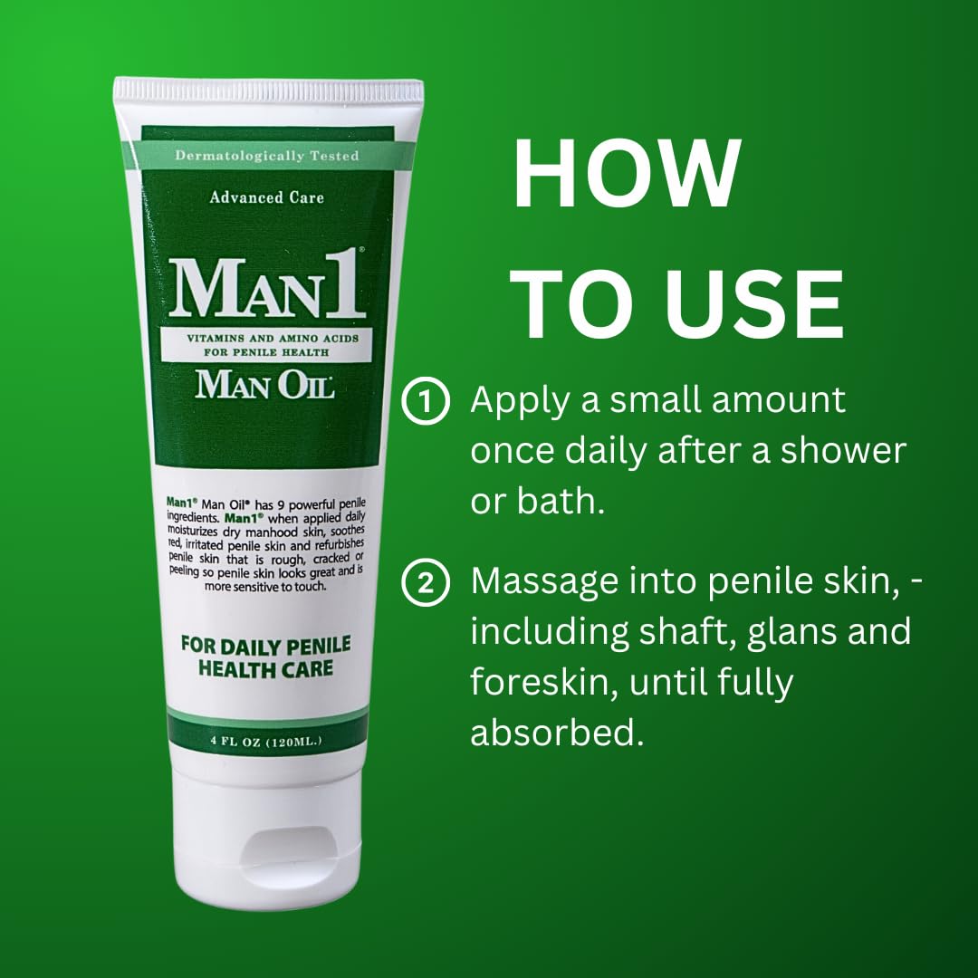 Man1 Man Oil Penile Health Cream - Advanced Care, treat dry, red, cracked, discolored, irritated or peeling male skin - thewildfolk Man1 Man Oil Penile Health Cream - Advanced Care, treat dry, red, cracked, discolored, irritated or peeling male skin
