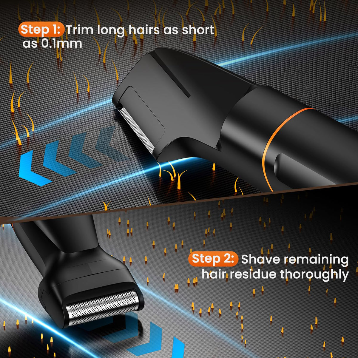 MAXGROOM Manscape Body Hair Trimmer for Men, Waterproof Pubic, Groin & Ball Shaver, No-Nick Mens Electric Grooming Kit with LED Display, USB Rechargeable, Adjustable Guide Comb - thewildfolk MAXGROOM Manscape Body Hair Trimmer for Men, Waterproof Pubic, Groin & Ball Shaver, No-Nick Mens Electric Grooming Kit with LED Display, USB Rechargeable, Adjustable Guide Comb