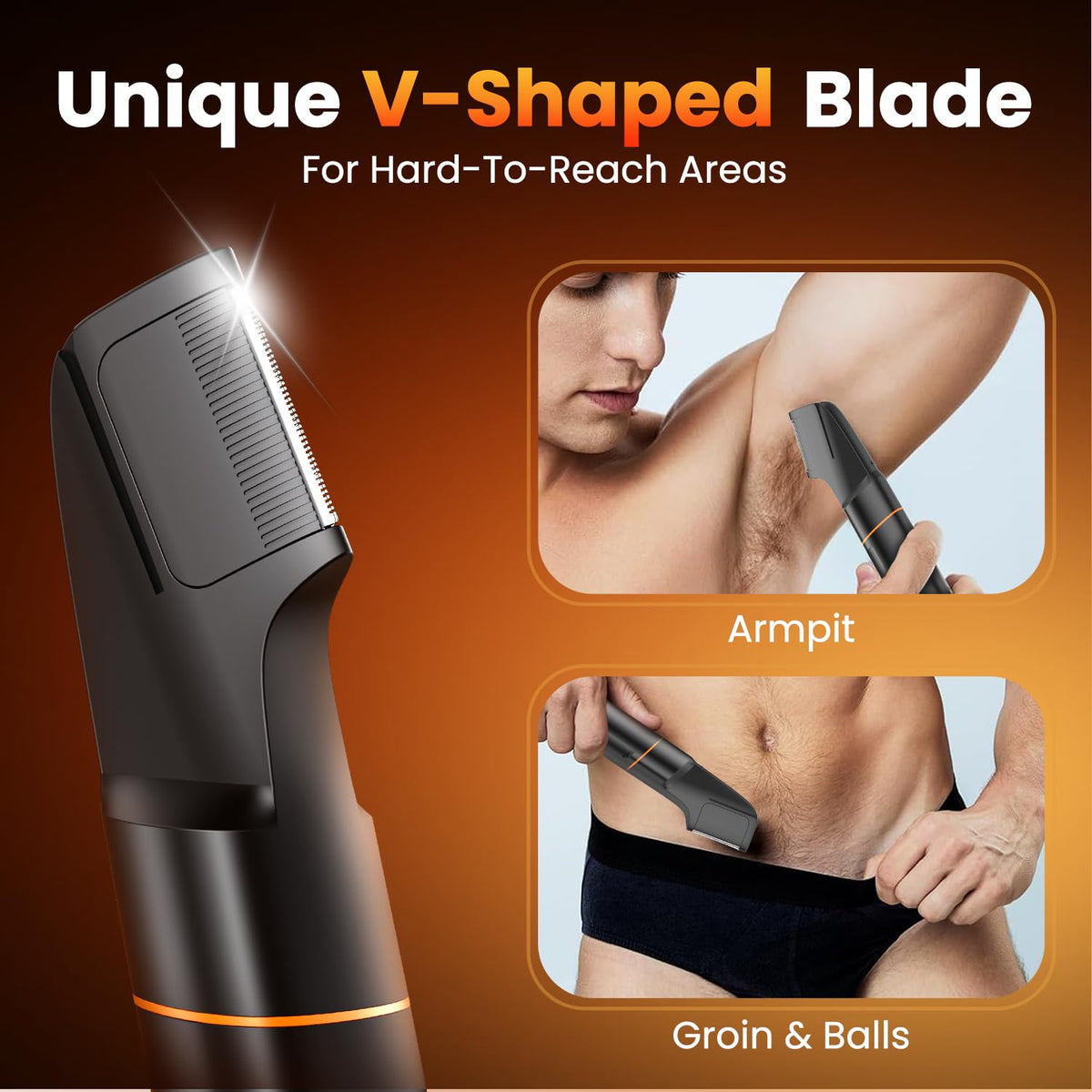 MAXGROOM Manscape Body Hair Trimmer for Men, Waterproof Pubic, Groin & Ball Shaver, No-Nick Mens Electric Grooming Kit with LED Display, USB Rechargeable, Adjustable Guide Comb - thewildfolk MAXGROOM Manscape Body Hair Trimmer for Men, Waterproof Pubic, Groin & Ball Shaver, No-Nick Mens Electric Grooming Kit with LED Display, USB Rechargeable, Adjustable Guide Comb