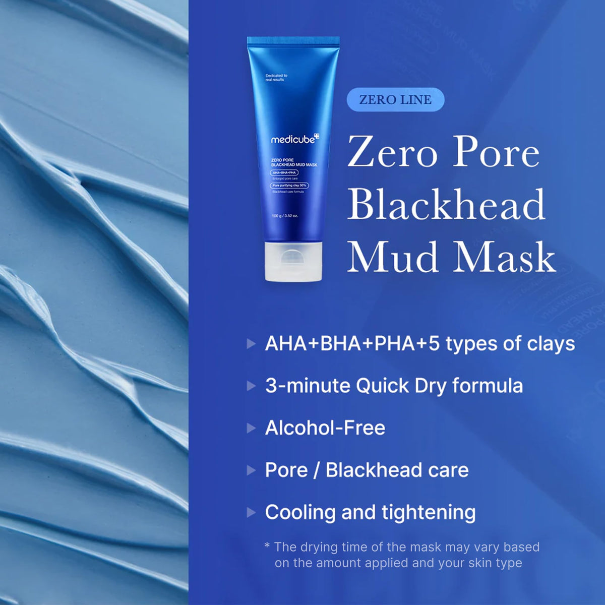 medicube Zero Pore Blackhead Mud Mask - Pore Cleansing & Gentle Exfoliating - thewildfolk medicube Zero Pore Blackhead Mud Mask - Pore Cleansing & Gentle Exfoliating