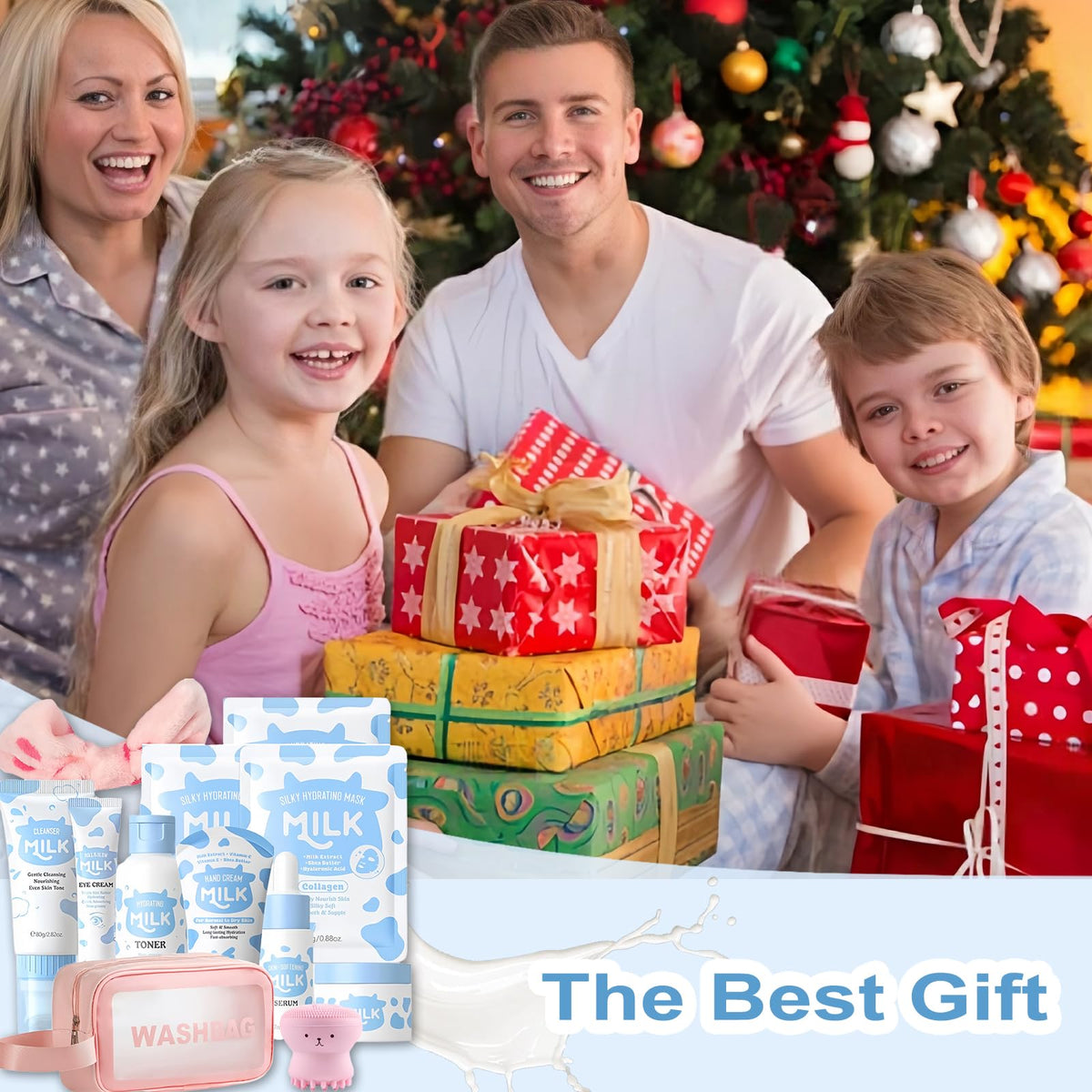 Milk Skin Care Set for Kids, 12 IN 1 Moisturizing & Gentle Milk Skincare for Girls 10-12, Skin Care Set For Kids Girl Ages 8-12 Birthday Gifts, Face Care Kit, Skin Care for Teens, Korean Skin Care - thewildfolk Milk Skin Care Set for Kids, 12 IN 1 Moisturizing & Gentle Milk Skincare for Girls 10-12, Skin Care Set For Kids Girl Ages 8-12 Birthday Gifts, Face Care Kit, Skin Care for Teens, Korean Skin Care