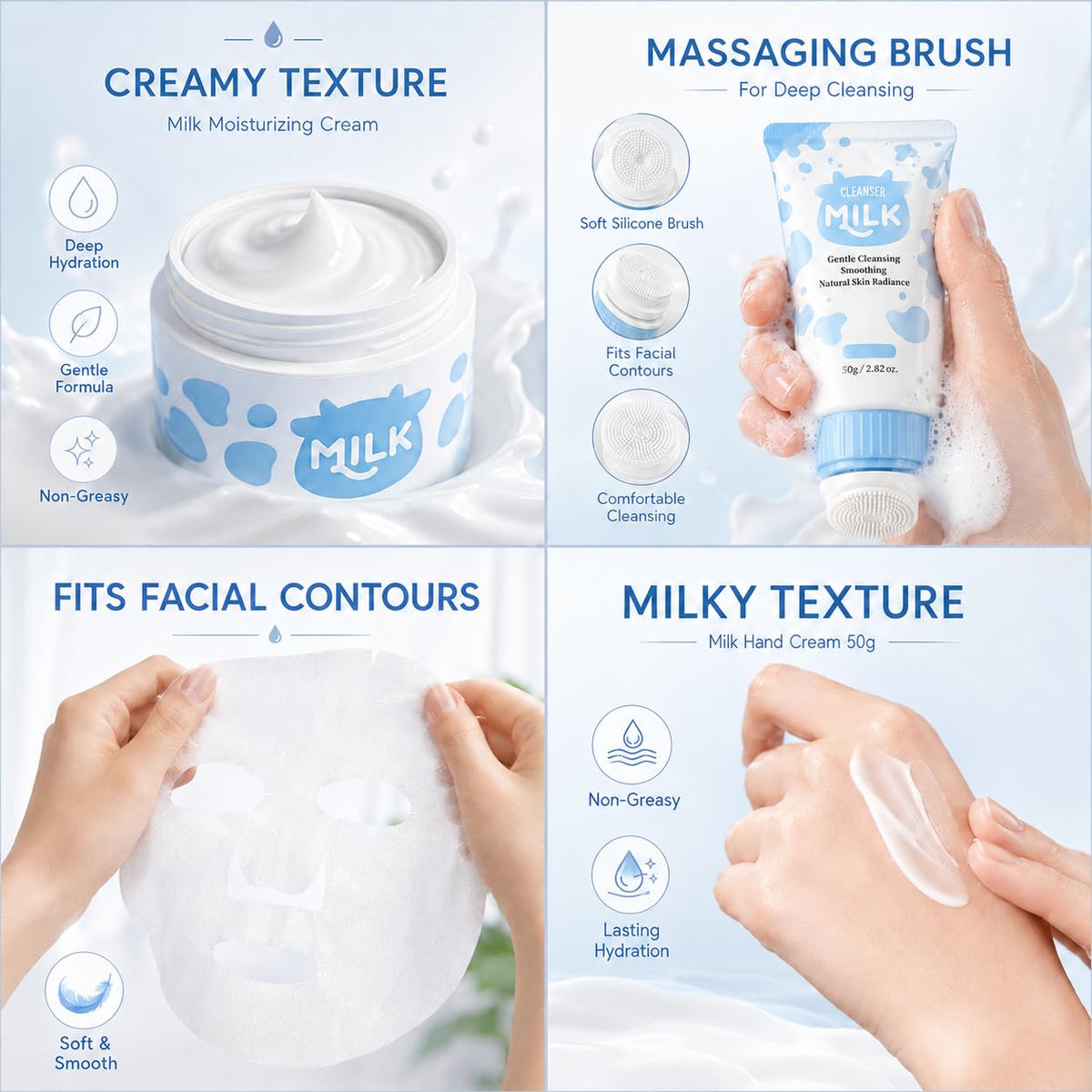 Milk Skin Care Set for Kids, 12 IN 1 Moisturizing & Gentle Milk Skincare for Girls 10-12, Skin Care Set For Kids Girl Ages 8-12 Birthday Gifts, Face Care Kit, Skin Care for Teens, Korean Skin Care - thewildfolk Milk Skin Care Set for Kids, 12 IN 1 Moisturizing & Gentle Milk Skincare for Girls 10-12, Skin Care Set For Kids Girl Ages 8-12 Birthday Gifts, Face Care Kit, Skin Care for Teens, Korean Skin Care