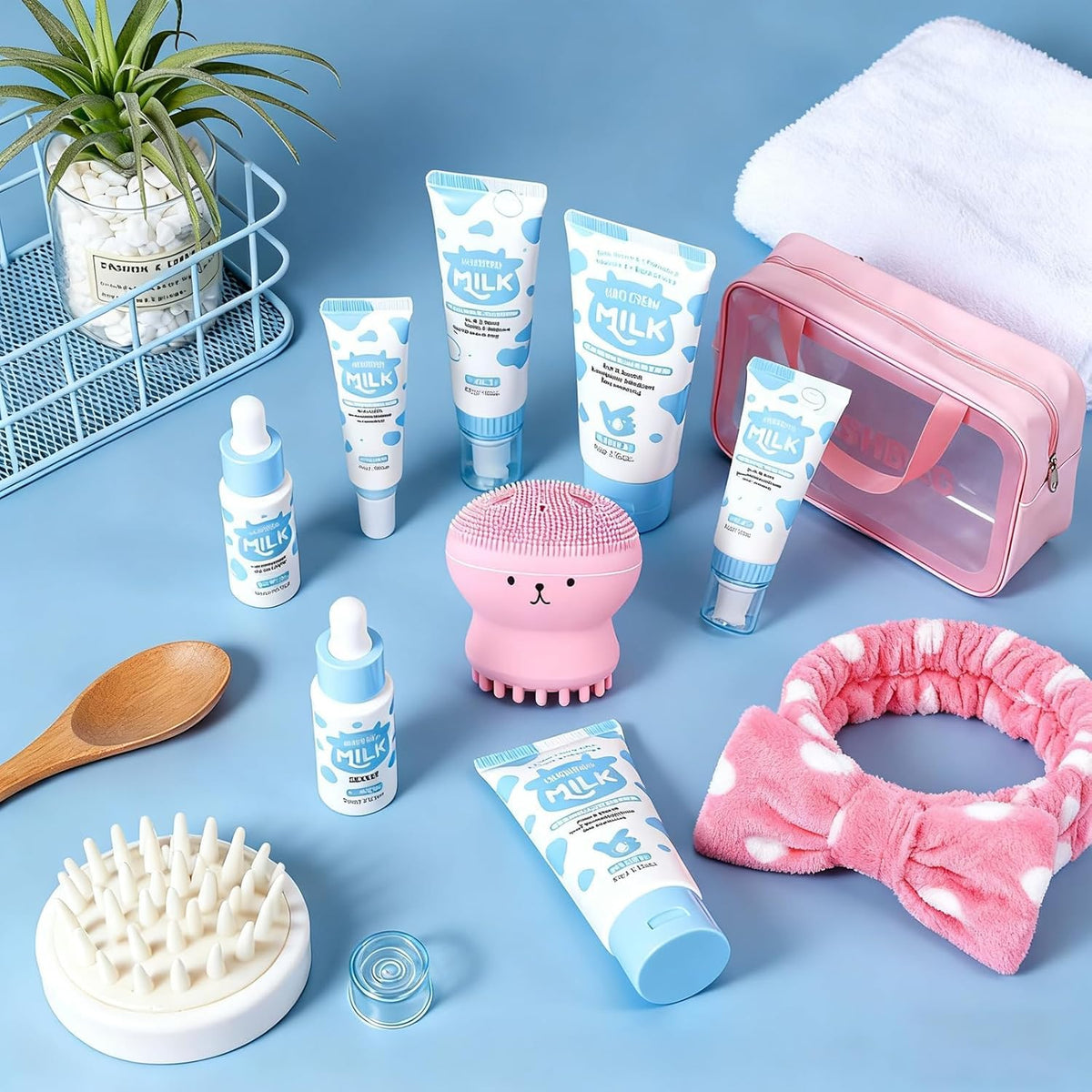 Milk Skin Care Set for Kids, 12 IN 1 Moisturizing & Gentle Milk Skincare for Girls 10-12, Skin Care Set For Kids Girl Ages 8-12 Birthday Gifts, Face Care Kit, Skin Care for Teens, Korean Skin Care - thewildfolk Milk Skin Care Set for Kids, 12 IN 1 Moisturizing & Gentle Milk Skincare for Girls 10-12, Skin Care Set For Kids Girl Ages 8-12 Birthday Gifts, Face Care Kit, Skin Care for Teens, Korean Skin Care