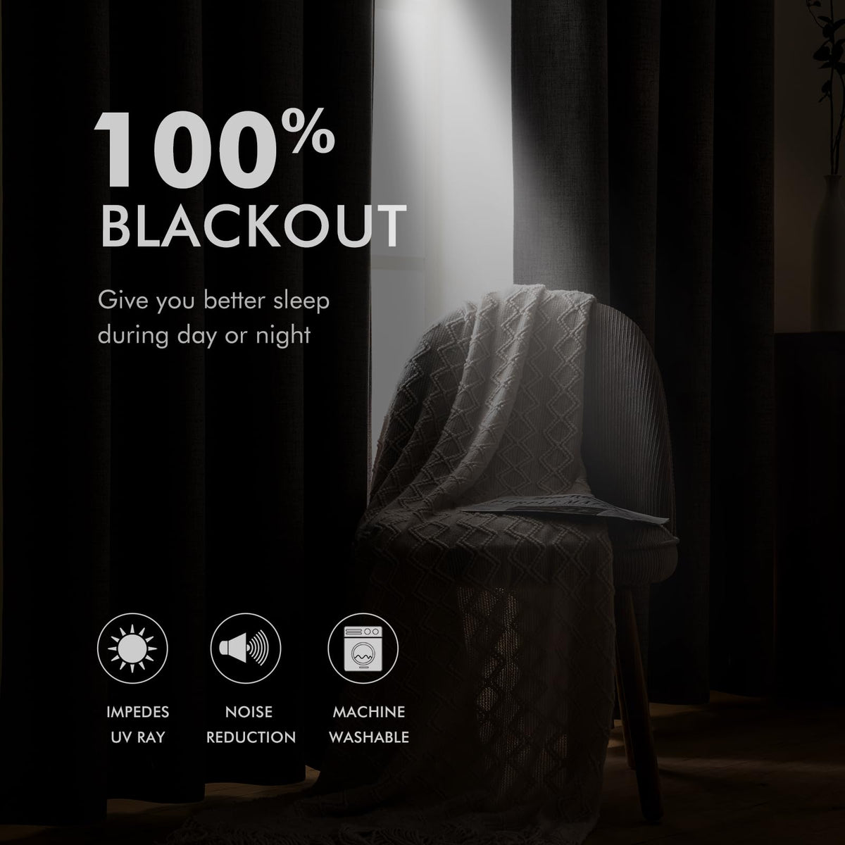 MIULEE 100% Blackout Linen Curtains for Bedroom 52x84 Inches Natural Beige - thewildfolk MIULEE 100% Blackout Linen Curtains for Bedroom 52x84 Inches Natural Beige