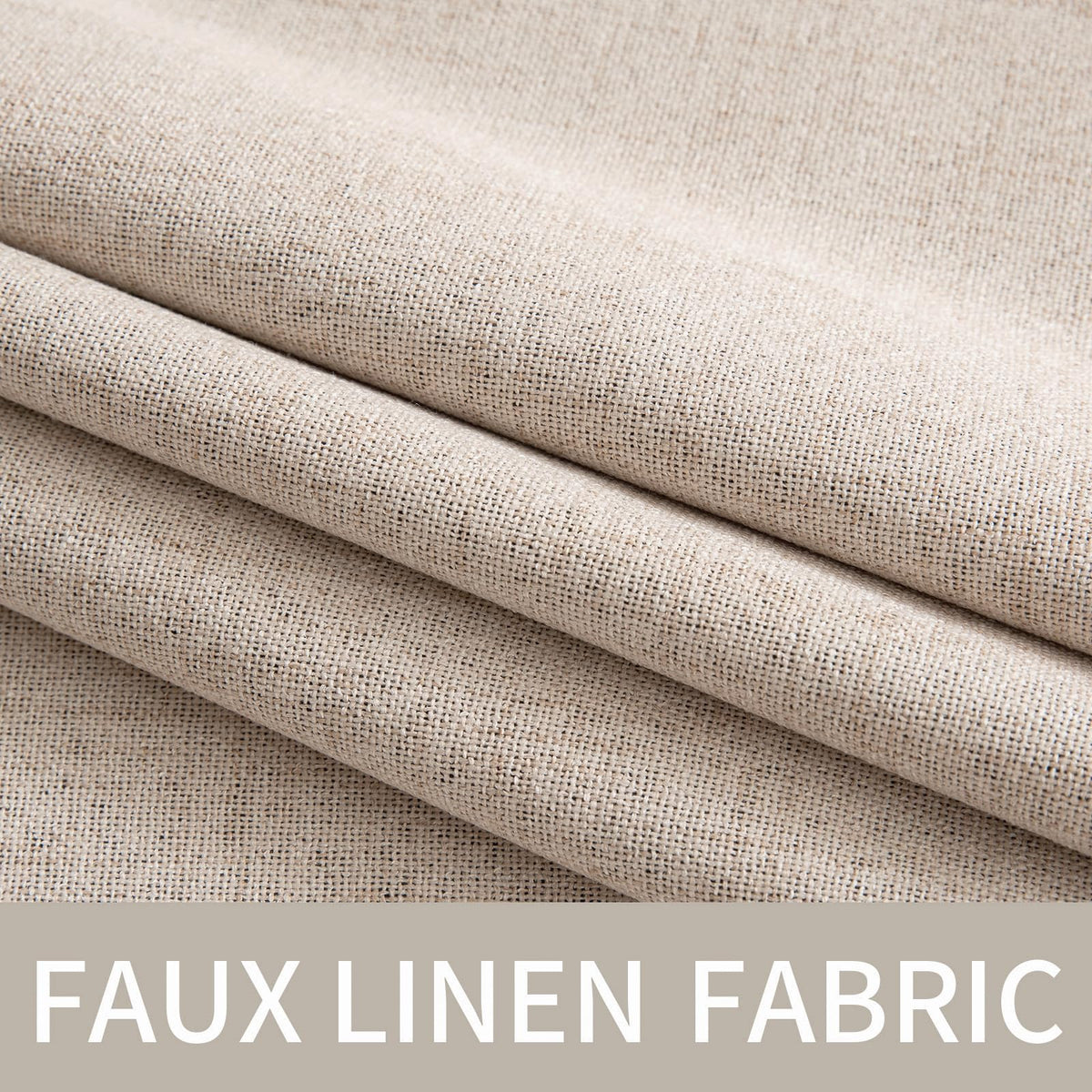 MIULEE 100% Blackout Linen Curtains for Bedroom 52x84 Inches Natural Beige - thewildfolk MIULEE 100% Blackout Linen Curtains for Bedroom 52x84 Inches Natural Beige