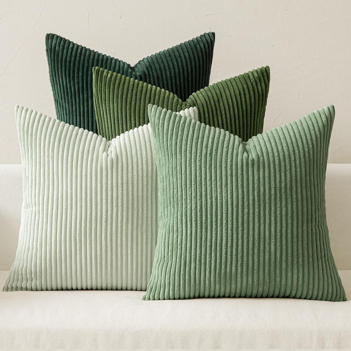 MIULEE Soft Corduroy Decorative Throw Pillow Covers Forest Green 18x18 - thewildfolk MIULEE Soft Corduroy Decorative Throw Pillow Covers Forest Green 18x18