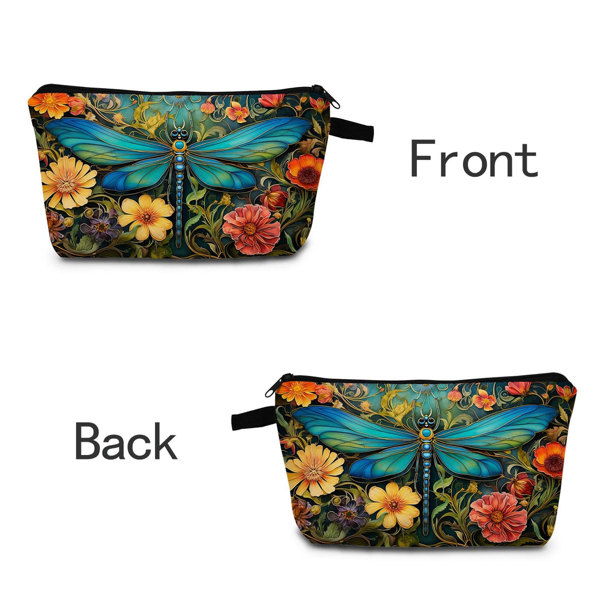 MoCaliduccious Dragonfly Print Women Makeup Bag Outdoor Portable Cosmetic Bag Toiletry Kit Travel Organizer - thewildfolk MoCaliduccious Dragonfly Print Women Makeup Bag Outdoor Portable Cosmetic Bag Toiletry Kit Travel Organizer