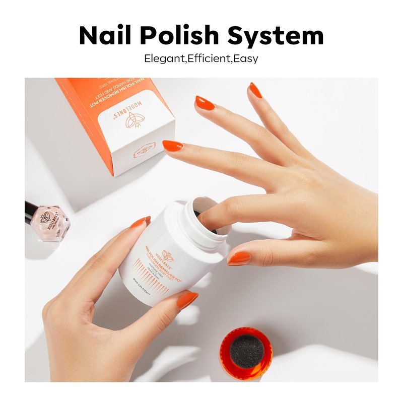 Modelones Nail Polish Remover Acetone-Free & Non Drying Nail Polish Remover Pot with Sponge-Top Lid Contains Jojoba Oil Professional Nail Remove Jar for Home Salon (80 ml) - thewildfolk Modelones Nail Polish Remover Acetone-Free & Non Drying Nail Polish Remover Pot with Sponge-Top Lid Contains Jojoba Oil Professional Nail Remove Jar for Home Salon (80 ml)