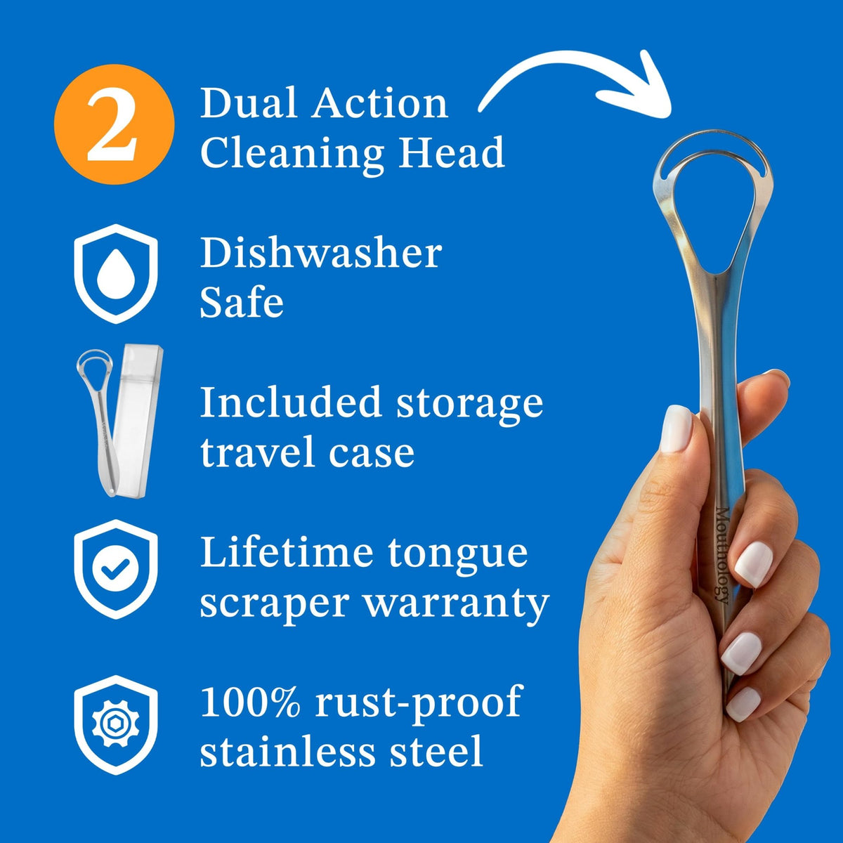 Mouthology Tongue Scraper for Adults (2 Pack), Reduce Bad Breath, Metal Tongue Scraper, Tongue Cleaner, Tongue Scraper, Stainless Steel Tongue Scraper, Tongue Cleaner for Adults, Tongue Scrubber - thewildfolk Mouthology Tongue Scraper for Adults (2 Pack), Reduce Bad Breath, Metal Tongue Scraper, Tongue Cleaner, Tongue Scraper, Stainless Steel Tongue Scraper, Tongue Cleaner for Adults, Tongue Scrubber