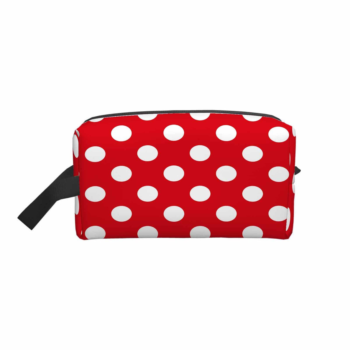 Mxocom Polka Dots White and Red Pattern Small Makeup Bag for Purse Colorful Background Travel Cosmetic Bag Makeup Pouch Portable Versatile Zipper Pouch for Women - thewildfolk Mxocom Polka Dots White and Red Pattern Small Makeup Bag for Purse Colorful Background Travel Cosmetic Bag Makeup Pouch Portable Versatile Zipper Pouch for Women