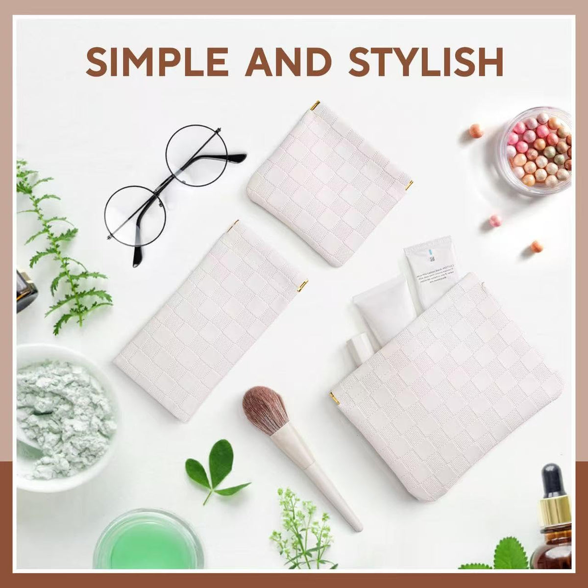 MZLUWM 3PCS Small Makeup Bag for Purse，Waterproof Leather Portable Mini Makeup Bag,Snap Closure Organizer Pouch for Coin Cards Jewelry Lipstick Cosmetic Accessories，Small Travel Kit Storage Pouch - thewildfolk MZLUWM 3PCS Small Makeup Bag for Purse，Waterproof Leather Portable Mini Makeup Bag,Snap Closure Organizer Pouch for Coin Cards Jewelry Lipstick Cosmetic Accessories，Small Travel Kit Storage Pouch