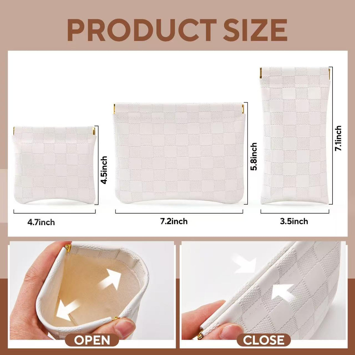 MZLUWM 3PCS Small Makeup Bag for Purse，Waterproof Leather Portable Mini Makeup Bag,Snap Closure Organizer Pouch for Coin Cards Jewelry Lipstick Cosmetic Accessories，Small Travel Kit Storage Pouch - thewildfolk MZLUWM 3PCS Small Makeup Bag for Purse，Waterproof Leather Portable Mini Makeup Bag,Snap Closure Organizer Pouch for Coin Cards Jewelry Lipstick Cosmetic Accessories，Small Travel Kit Storage Pouch