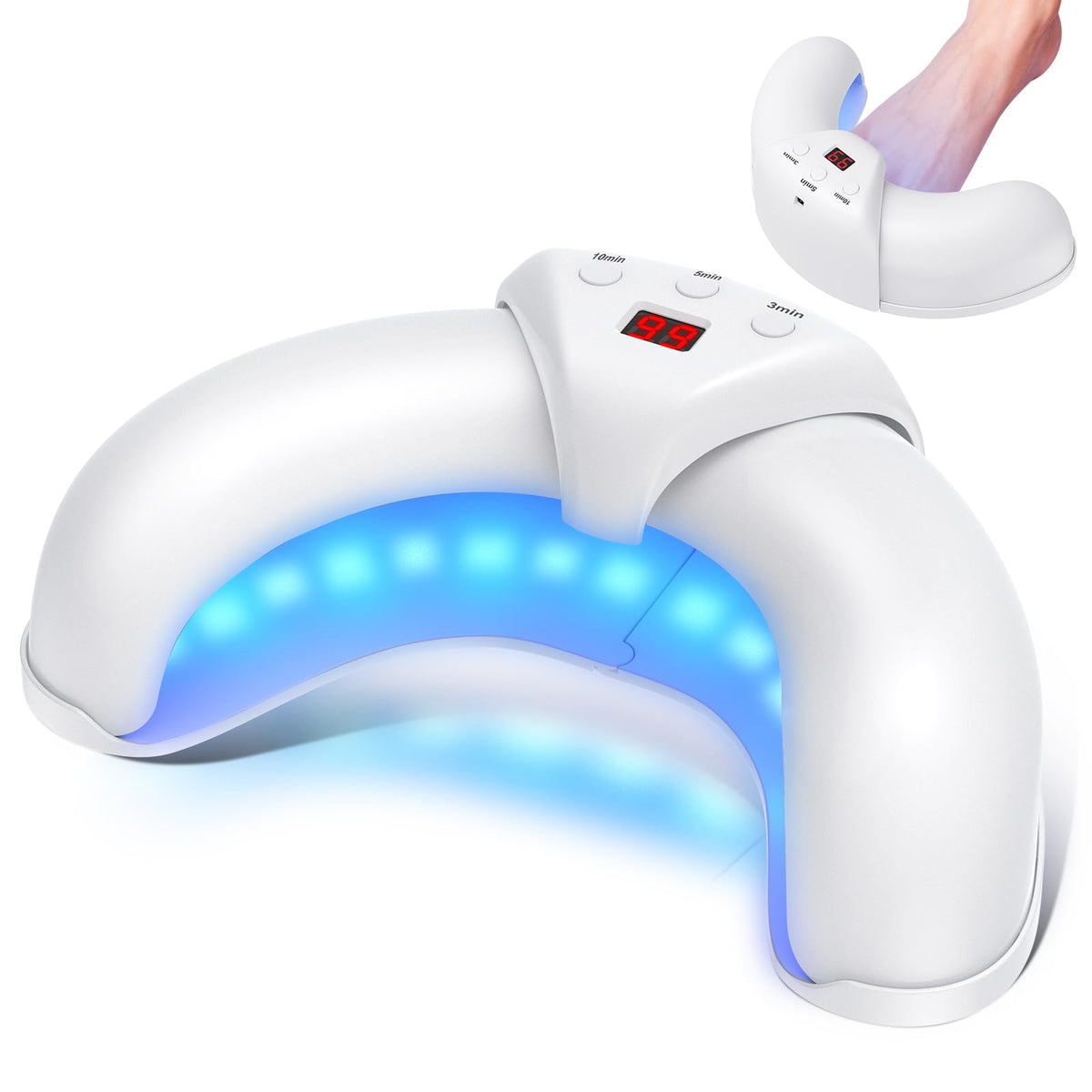 Nail Care Light for Dull, Thick Fingernails & Toenails, Plug-in White - thewildfolk Nail Care Light for Dull, Thick Fingernails & Toenails, Plug-in White