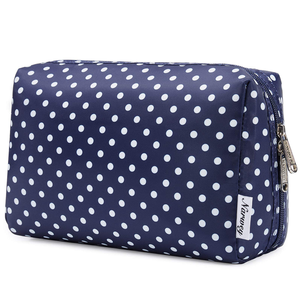 Narwey Cute Makeup Bag Travel Cosmetic Bag Organizer Toiletry Bag Make Up Bags with Compartments for Women Girls (Large, Polka Dot) - thewildfolk Narwey Cute Makeup Bag Travel Cosmetic Bag Organizer Toiletry Bag Make Up Bags with Compartments for Women Girls (Large, Polka Dot)