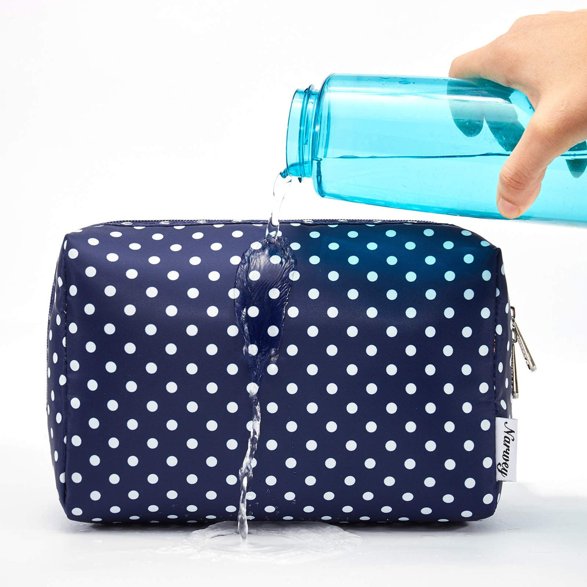 Narwey Cute Makeup Bag Travel Cosmetic Bag Organizer Toiletry Bag Make Up Bags with Compartments for Women Girls (Large, Polka Dot) - thewildfolk Narwey Cute Makeup Bag Travel Cosmetic Bag Organizer Toiletry Bag Make Up Bags with Compartments for Women Girls (Large, Polka Dot)