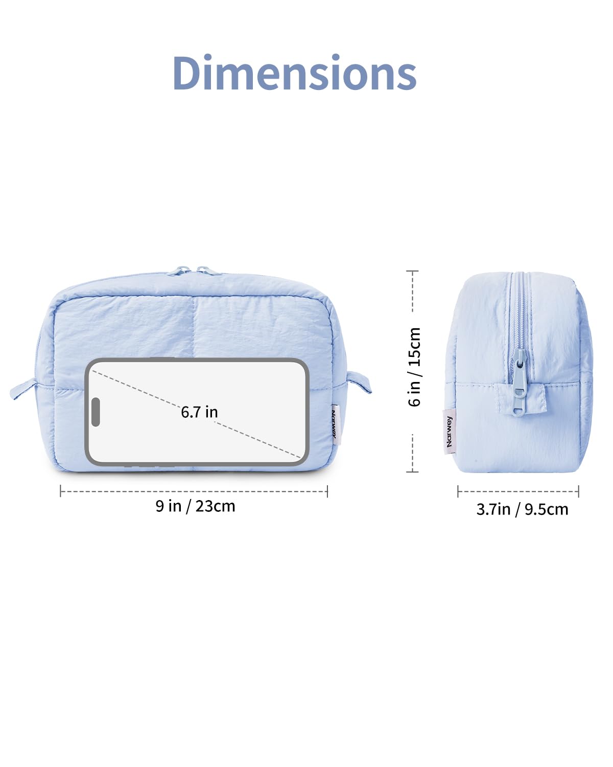 Narwey Puffy Makeup Bag Travel Toiletry Bag, Cute Cosmetic Bag for Women - thewildfolk Narwey Puffy Makeup Bag Travel Toiletry Bag, Cute Cosmetic Bag for Women