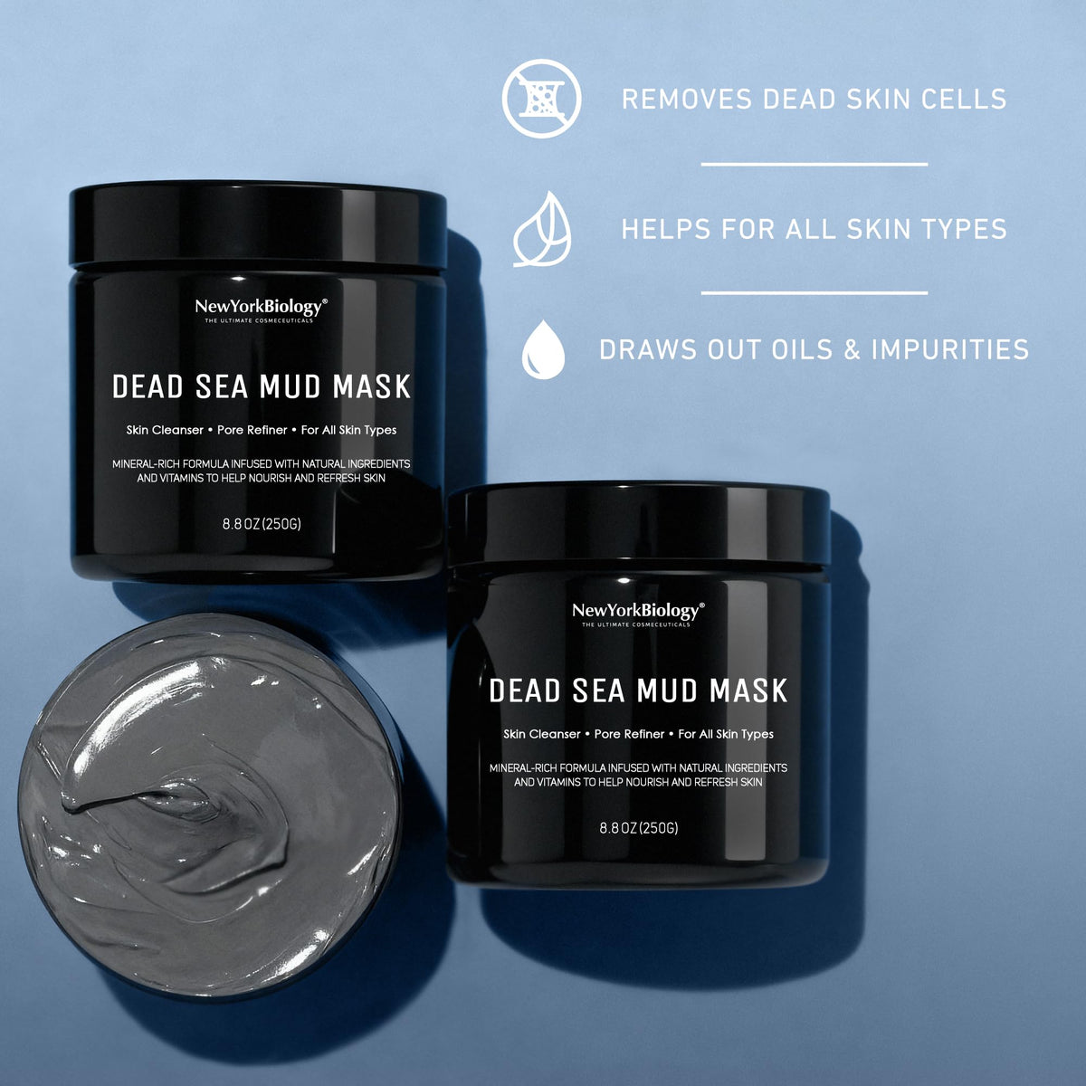 New York Biology Dead Sea Mud Mask for Face & Body - 8.8 oz - thewildfolk New York Biology Dead Sea Mud Mask for Face & Body - 8.8 oz