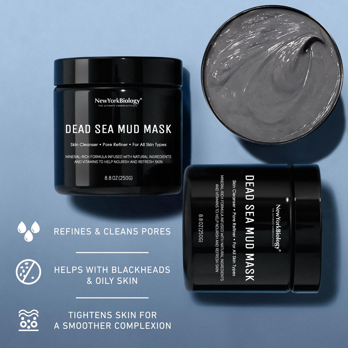 New York Biology Dead Sea Mud Mask for Face & Body - 8.8 oz - thewildfolk New York Biology Dead Sea Mud Mask for Face & Body - 8.8 oz
