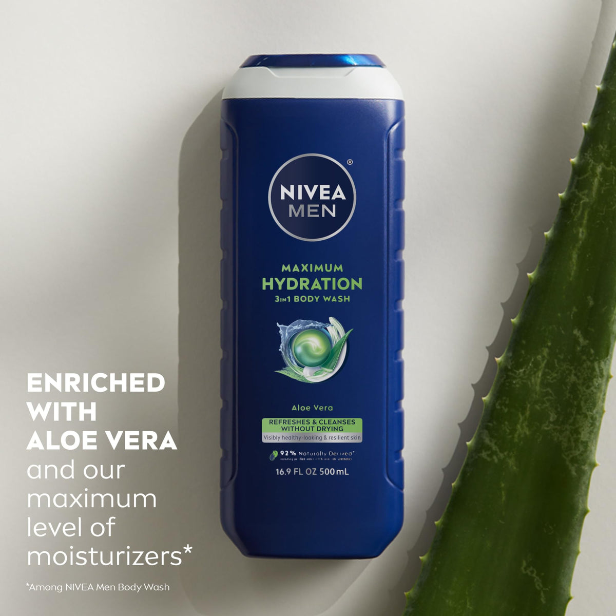 NIVEA MEN Maximum Hydration 3-in-1 Body Wash, Multipack, 3 x 16.9 FL OZ - thewildfolk NIVEA MEN Maximum Hydration 3-in-1 Body Wash, Multipack, 3 x 16.9 FL OZ