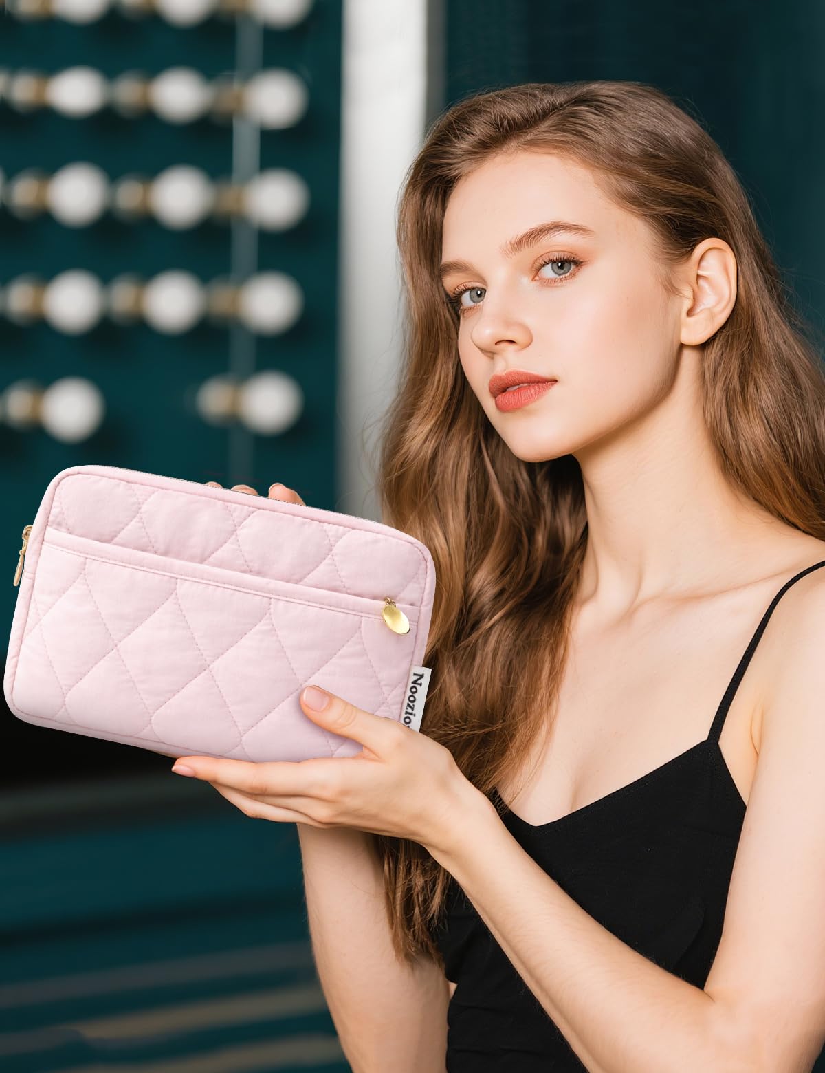 Noozion Makeup Bag Travel Toiletry Bag, Puffy Padded Cosmetic Bag for Women, Makeup Organizer Case, Wide-open Pouch Purse, Travel Essentials - thewildfolk Noozion Makeup Bag Travel Toiletry Bag, Puffy Padded Cosmetic Bag for Women, Makeup Organizer Case, Wide-open Pouch Purse, Travel Essentials