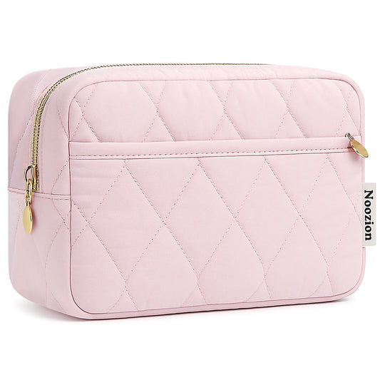 Noozion Makeup Bag Travel Toiletry Bag, Puffy Padded Cosmetic Bag for Women, Makeup Organizer Case, Wide-open Pouch Purse, Travel Essentials - thewildfolk Noozion Makeup Bag Travel Toiletry Bag, Puffy Padded Cosmetic Bag for Women, Makeup Organizer Case, Wide-open Pouch Purse, Travel Essentials