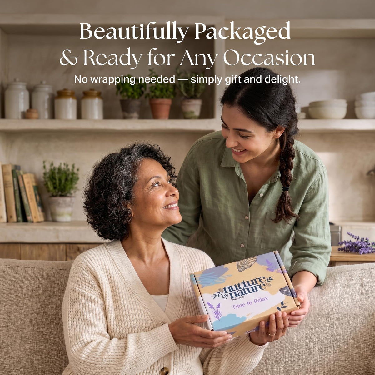 Nurture by Nature Self Care Gifts for Women - Spa Gift Baskets for Women & Relaxation Gifts | At Home Spa Kit | 6 Piece Bath Set with Pillow Spray, Candle, Bath Bomb & Bath Salts - thewildfolk Nurture by Nature Self Care Gifts for Women - Spa Gift Baskets for Women & Relaxation Gifts | At Home Spa Kit | 6 Piece Bath Set with Pillow Spray, Candle, Bath Bomb & Bath Salts