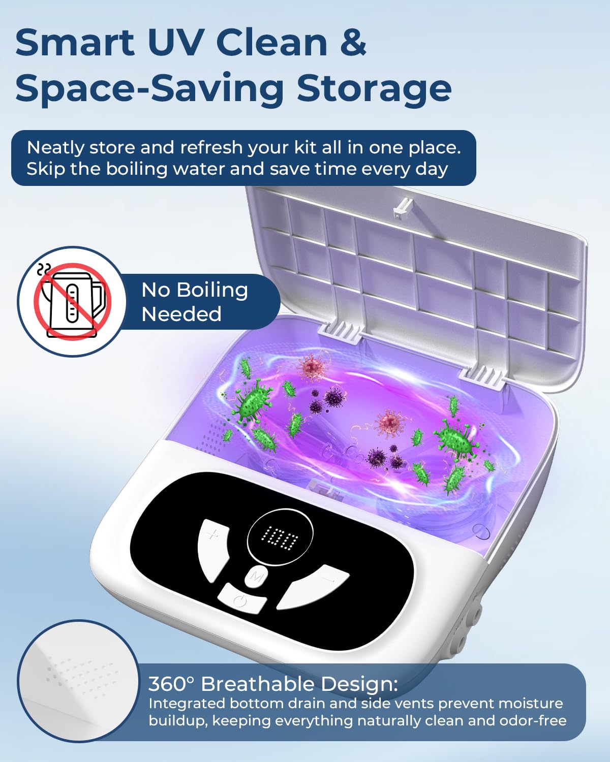 OILSAO Electric Enema Kit, UV-C Storage Box, Dual Nozzles & 2 Spray Modes - thewildfolk OILSAO Electric Enema Kit, UV-C Storage Box, Dual Nozzles & 2 Spray Modes